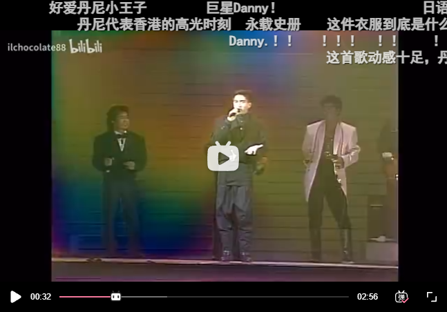 1988 汉城奥运 汉江节音乐会 陈百强《Your Loving Eyes》(创世记英文版) 无字幕
